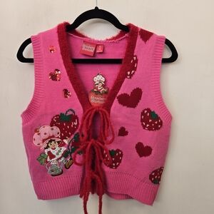 Strawberry Shortcake Pink Knit Vest